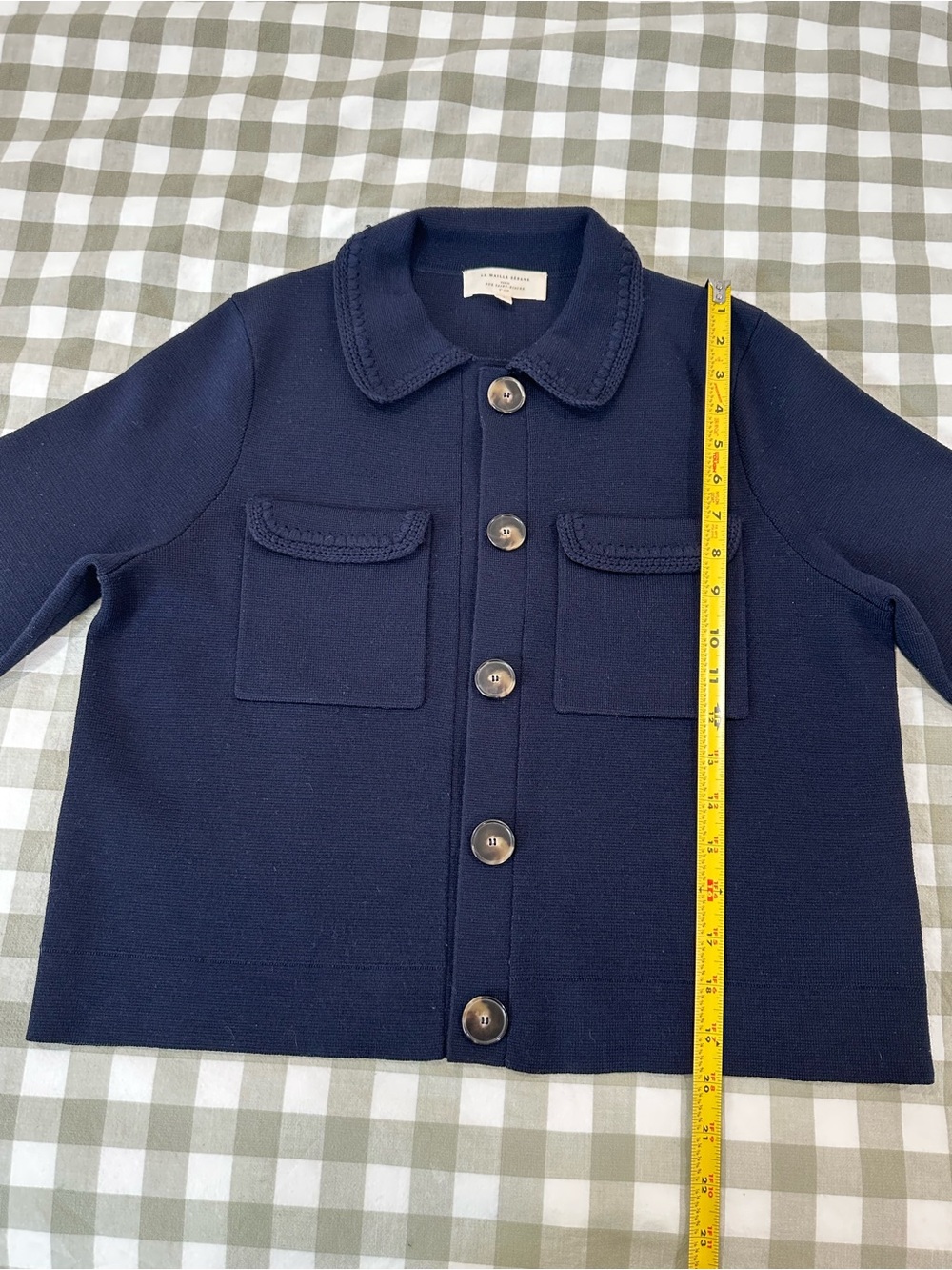 Sezane BETTY CARDIGAN S Navy - Picture 6 of 8